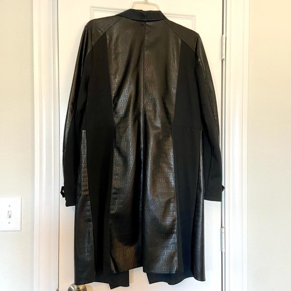 Andrew Marc Suede Leather Extra Long Jacket - Picture 5 of 7